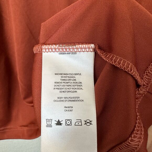 Columbia 1/2 Zip Long Sleeve Mens Tee XL, Burnt Red EUC - Picture 4 of 7